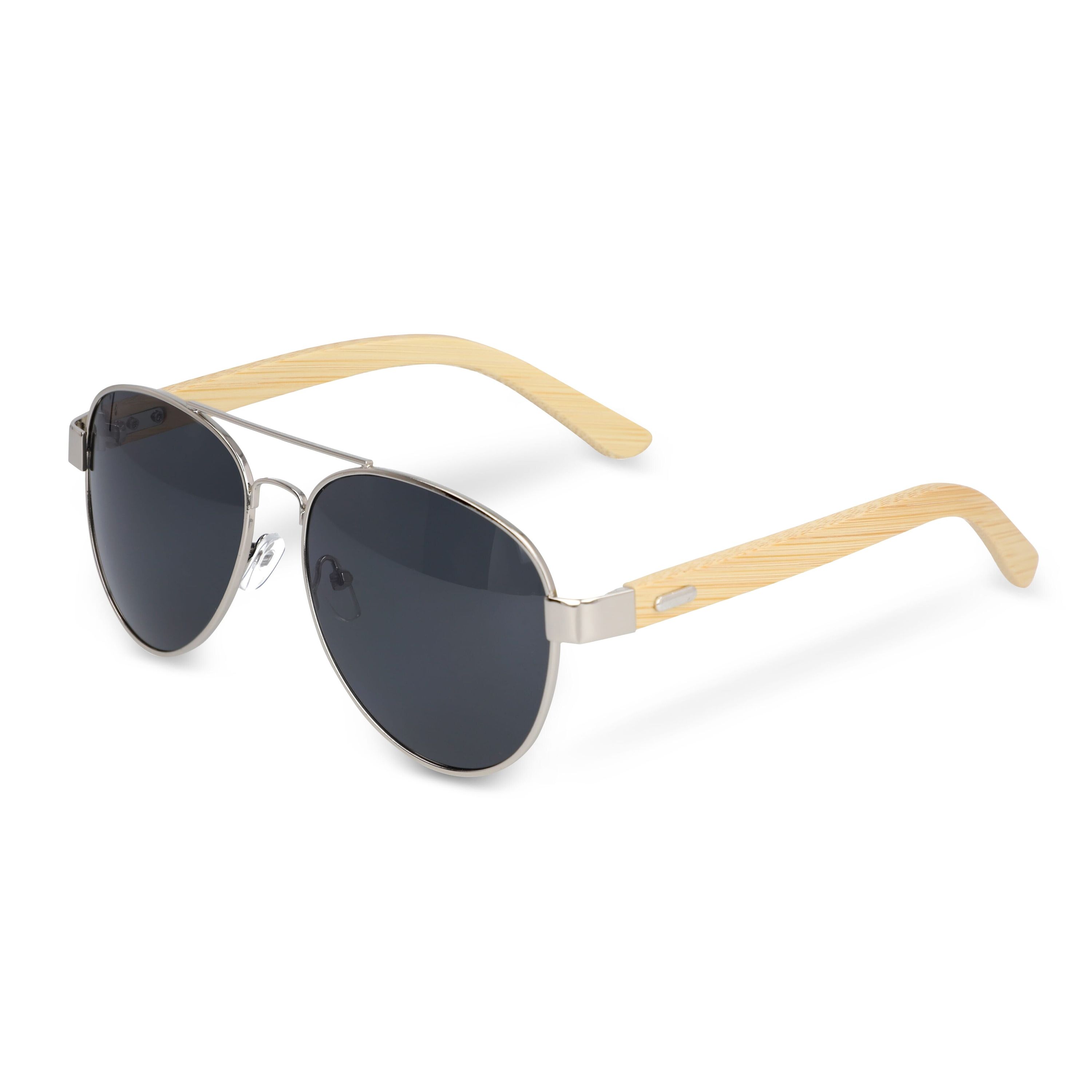 Piloten Sonnenbrille mit Bambus Bügeln - natur-21