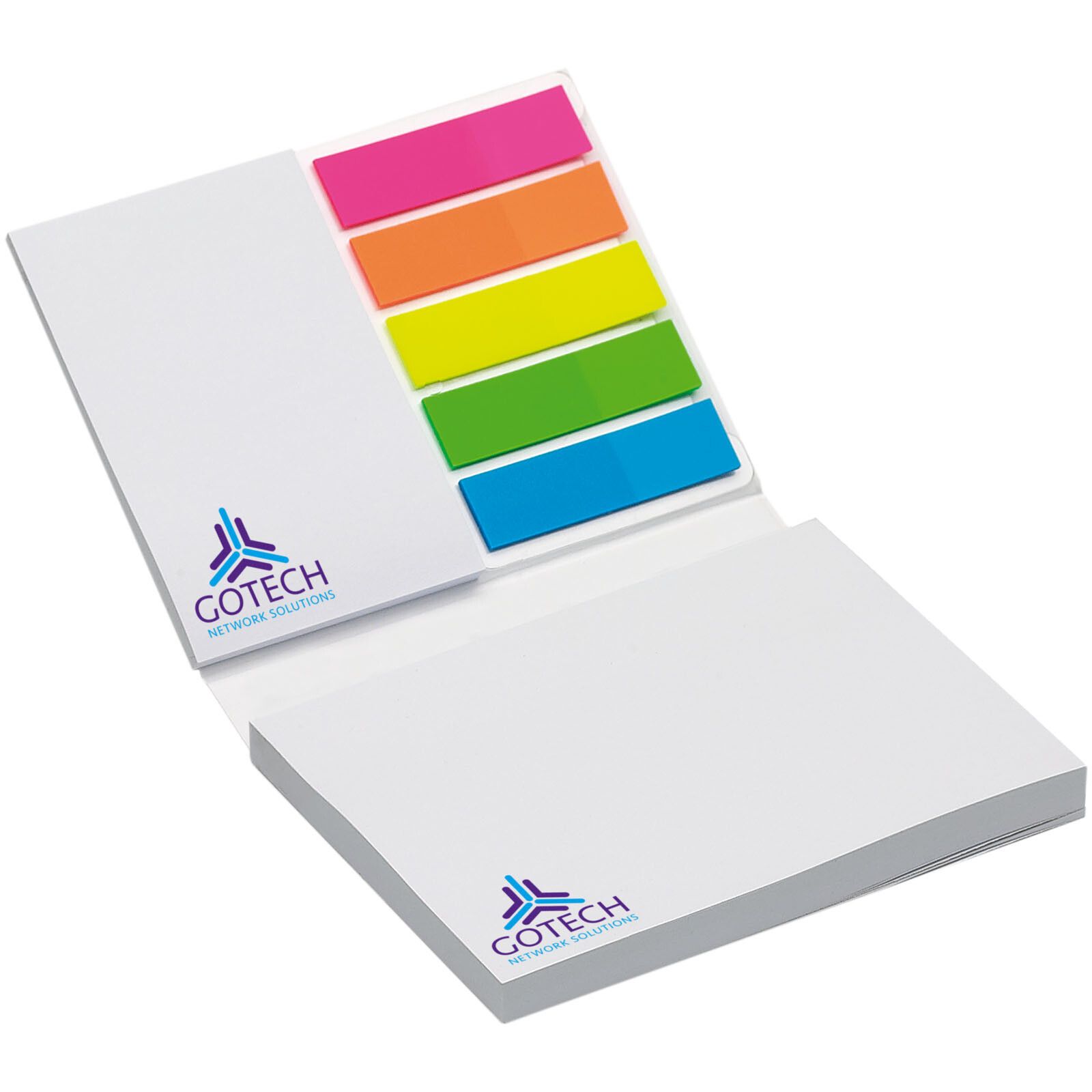 Combi Notiz- und Markierungs-Set mit Softcover - weiss-810
