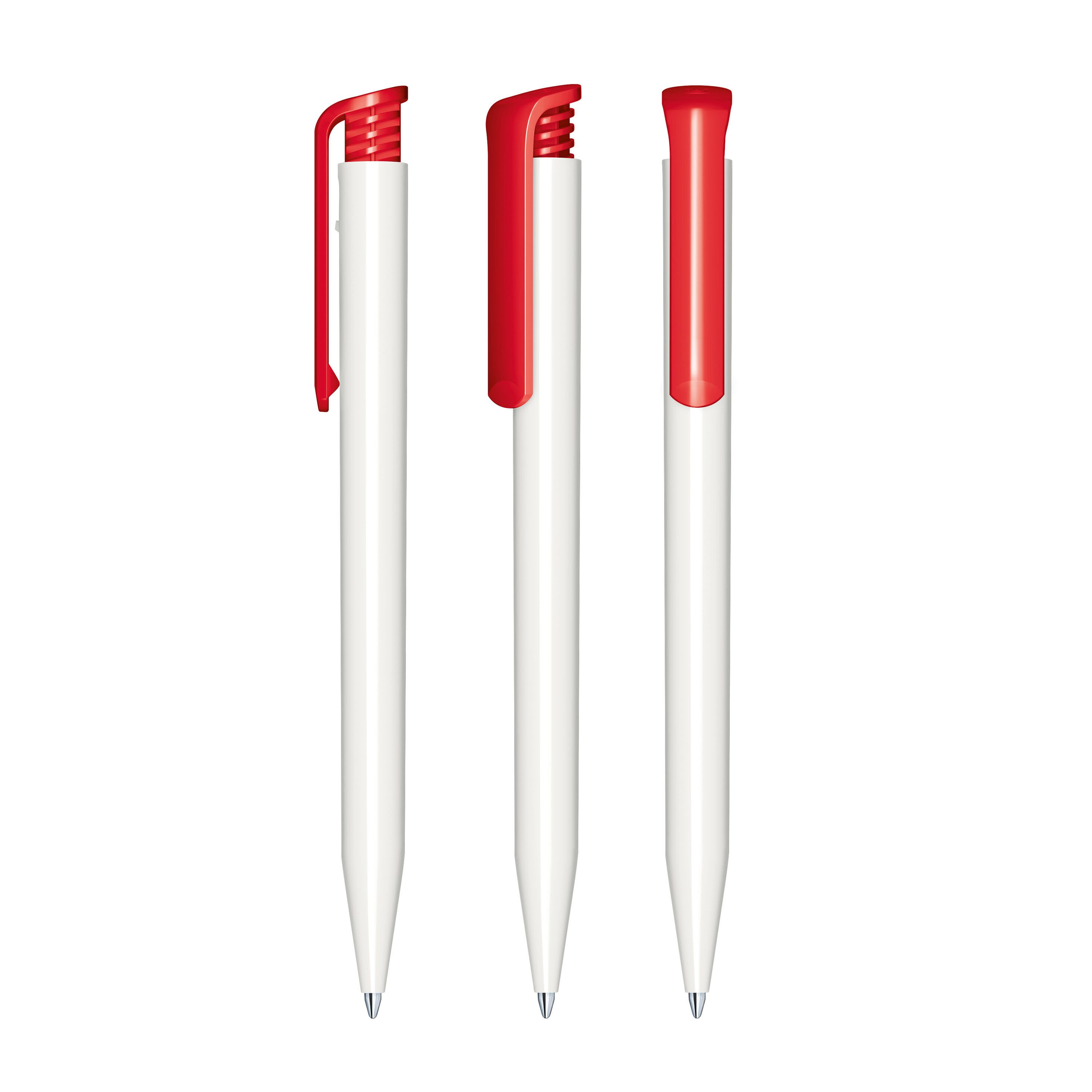 Super Hit Polished Basic Druckkugelschreiber - weiß - rot-206