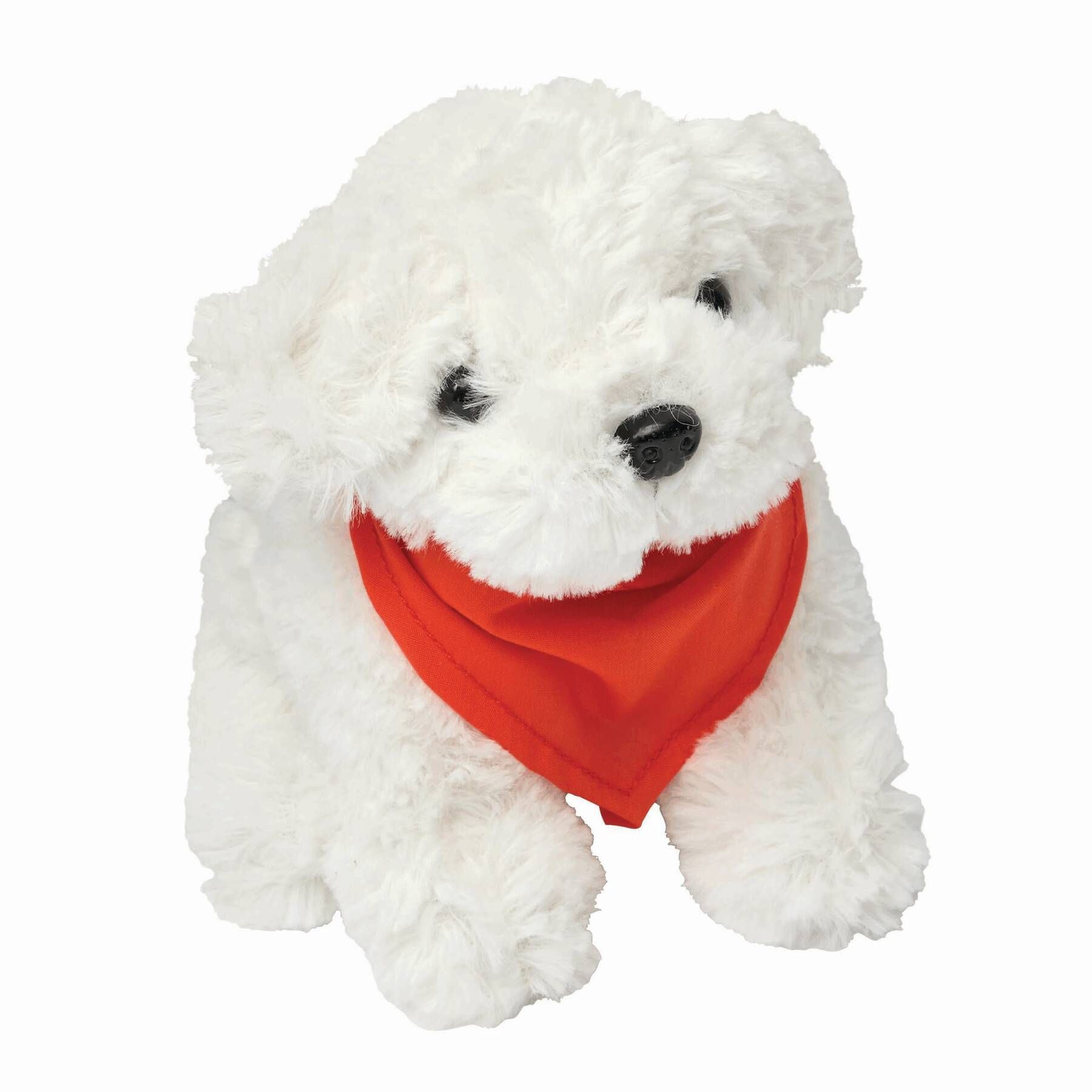 Plüsch-Hund BENNI - ??????? - rot - weiß-835