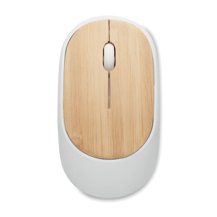 Optische Mouse Bambus CURVY BAM - weiß-56