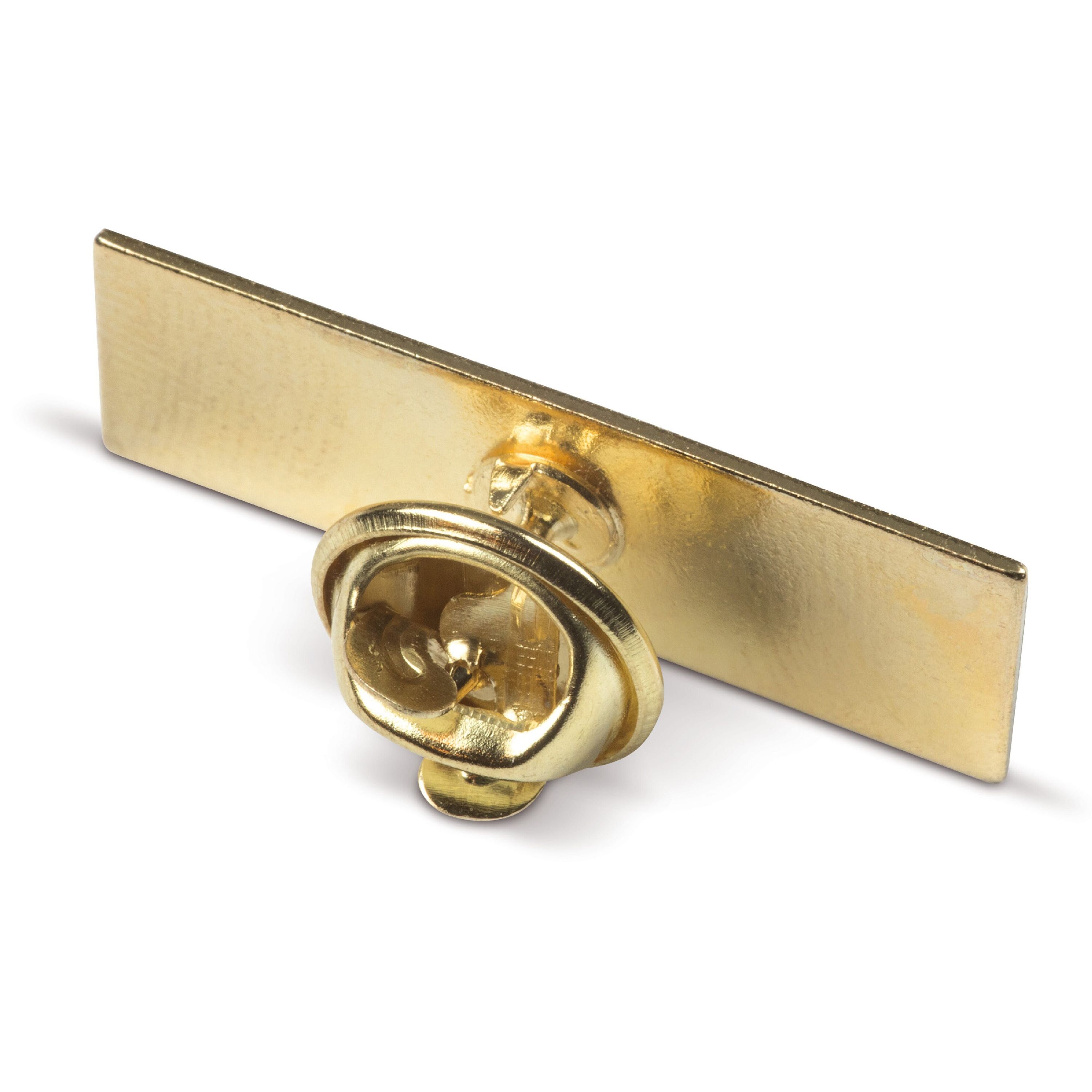 Metall Pin rechteckig 30x10mm - gold satin-445