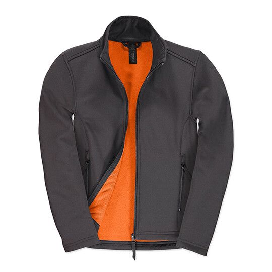 dark grey solid - neon orange