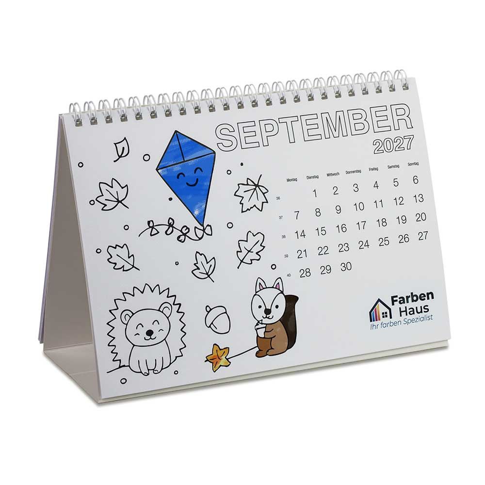 Ausmal-Tischkalender - mit Digitaldruck-388