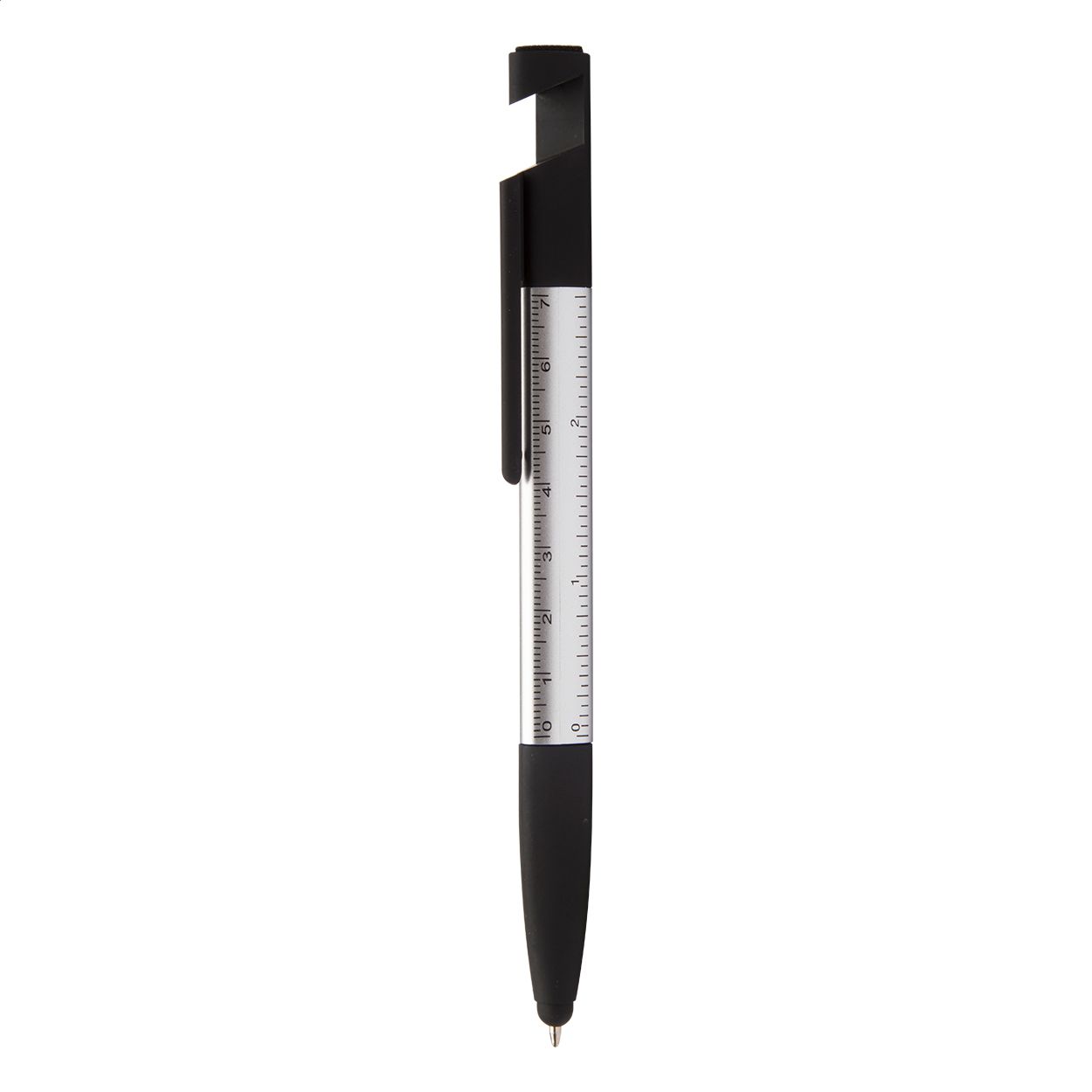 Touchpen mit Kugelschreiber Handy - schwarz - silber-337