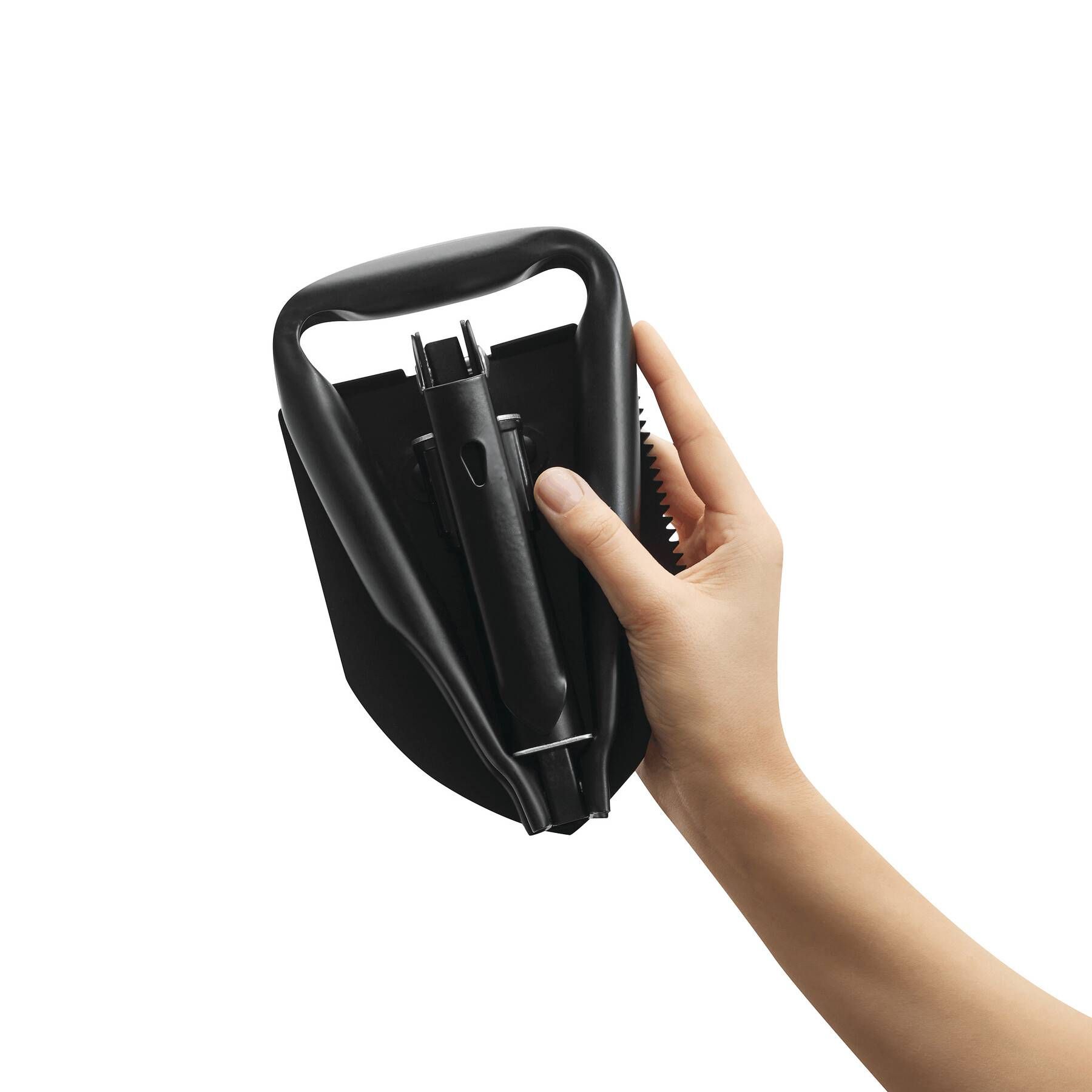Faltbarer Spaten SCOOP mit Tasche - schwarz-941