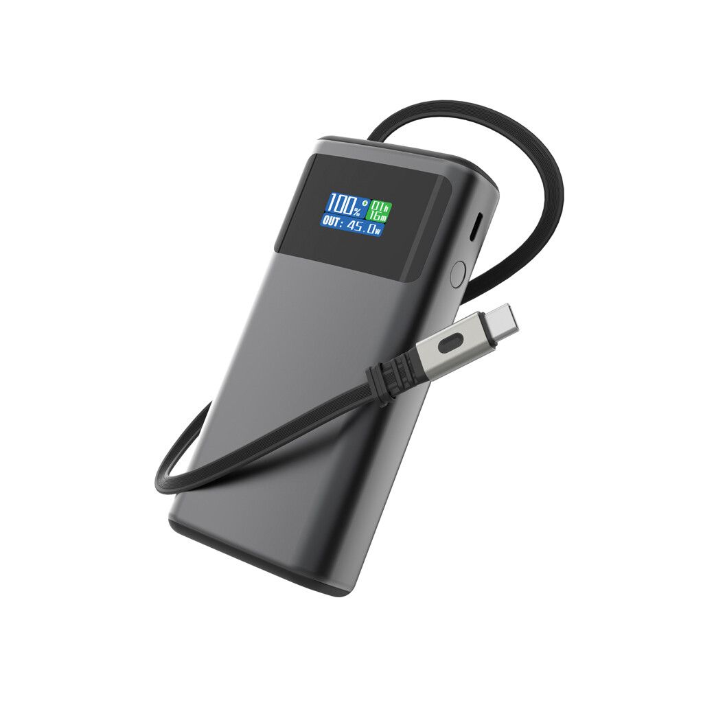 Quantum RCS Ultra-Fast 45W 10.000mAh Powerbank mit Display - grau-734