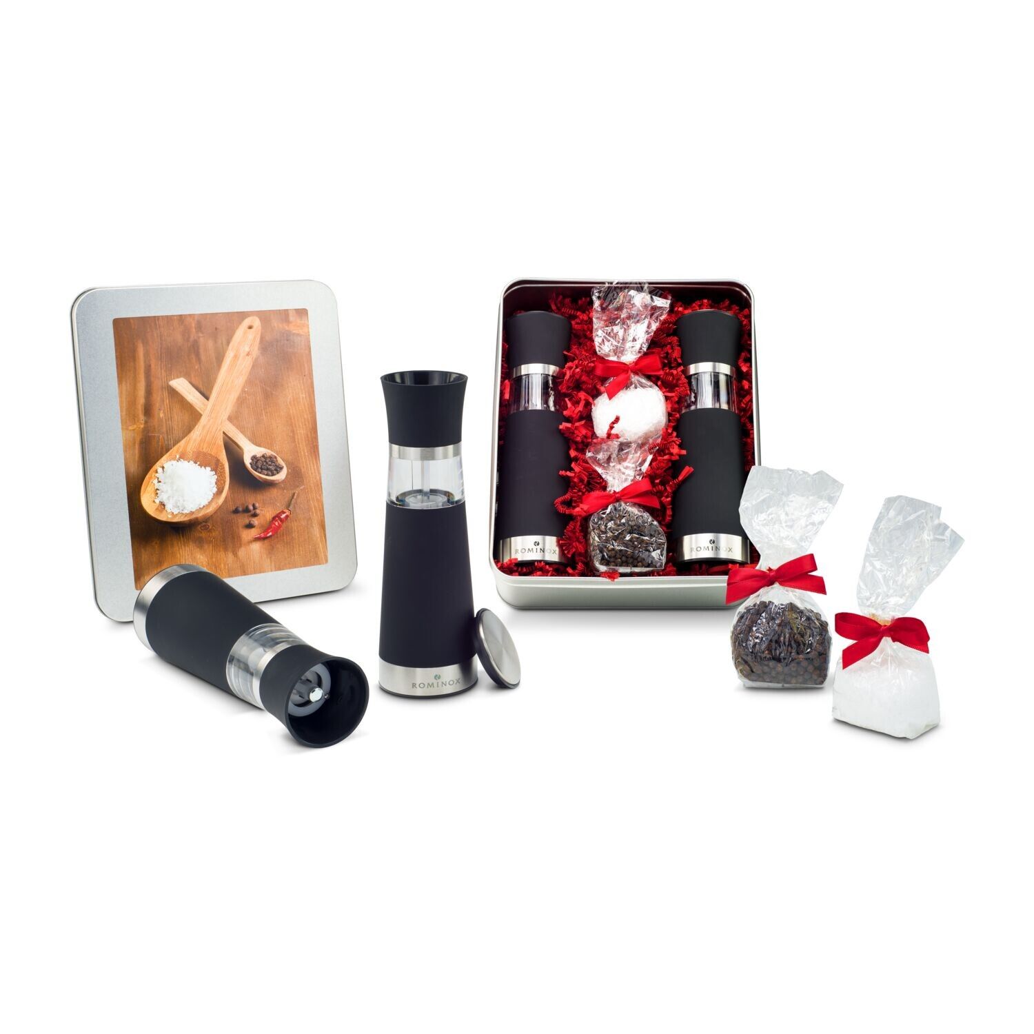 Geschenkset Salz- & Pfeffermühlen Set - in Silberdose-273