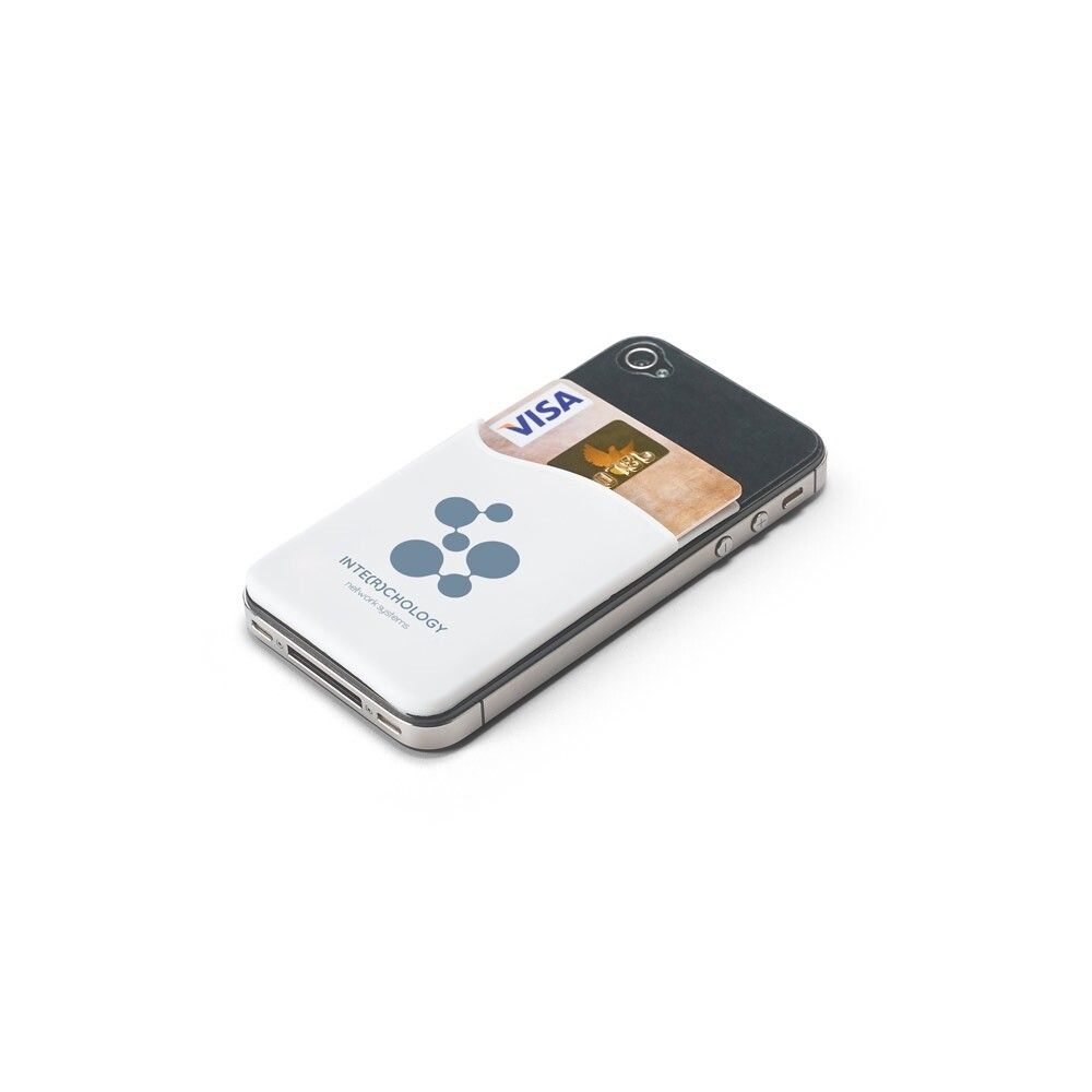 SHELLEY Smartphone-Kartenhalter aus Silikon - weiß-678