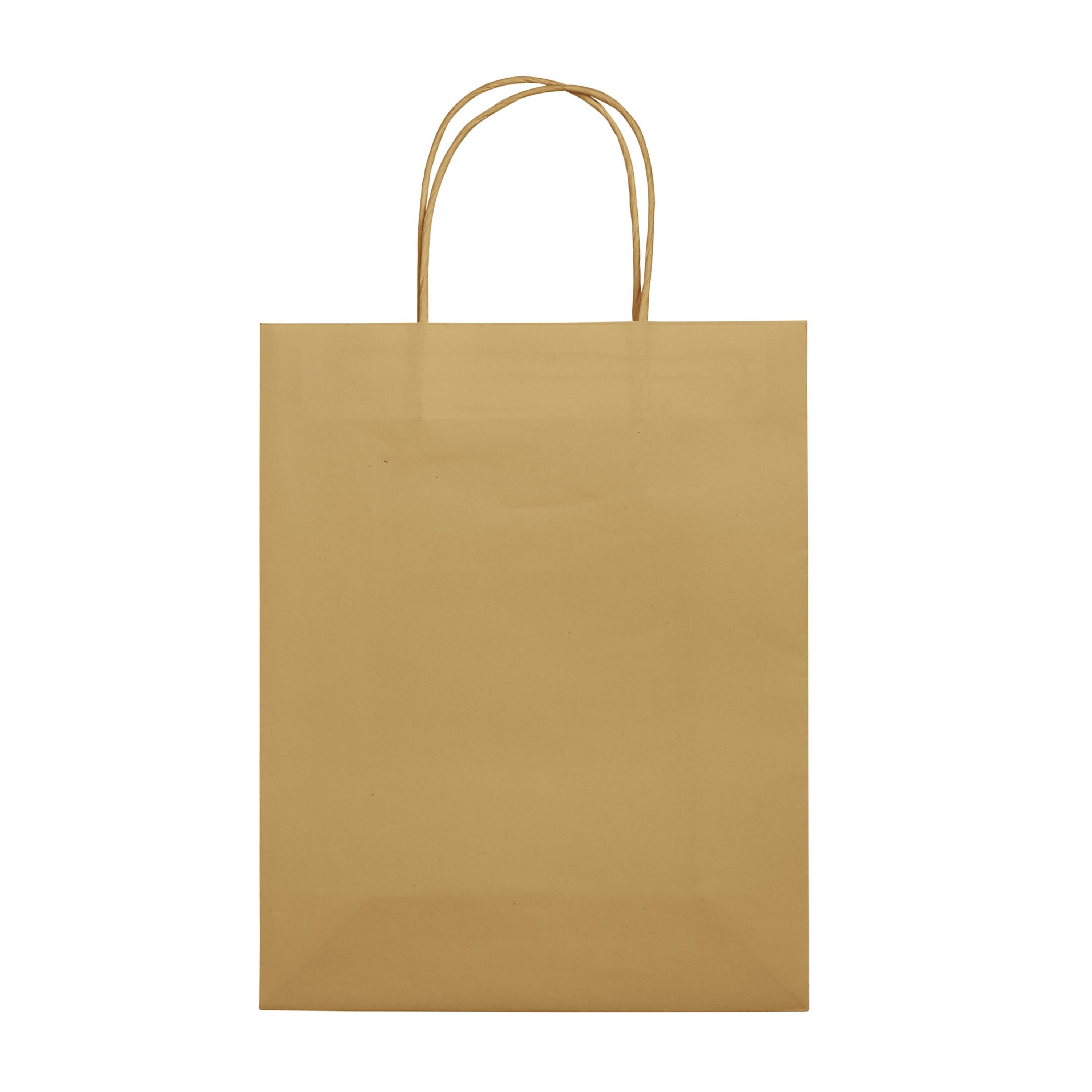 Mittlere Papiertasche im Eco Look 120g/m² - hellbraun-265