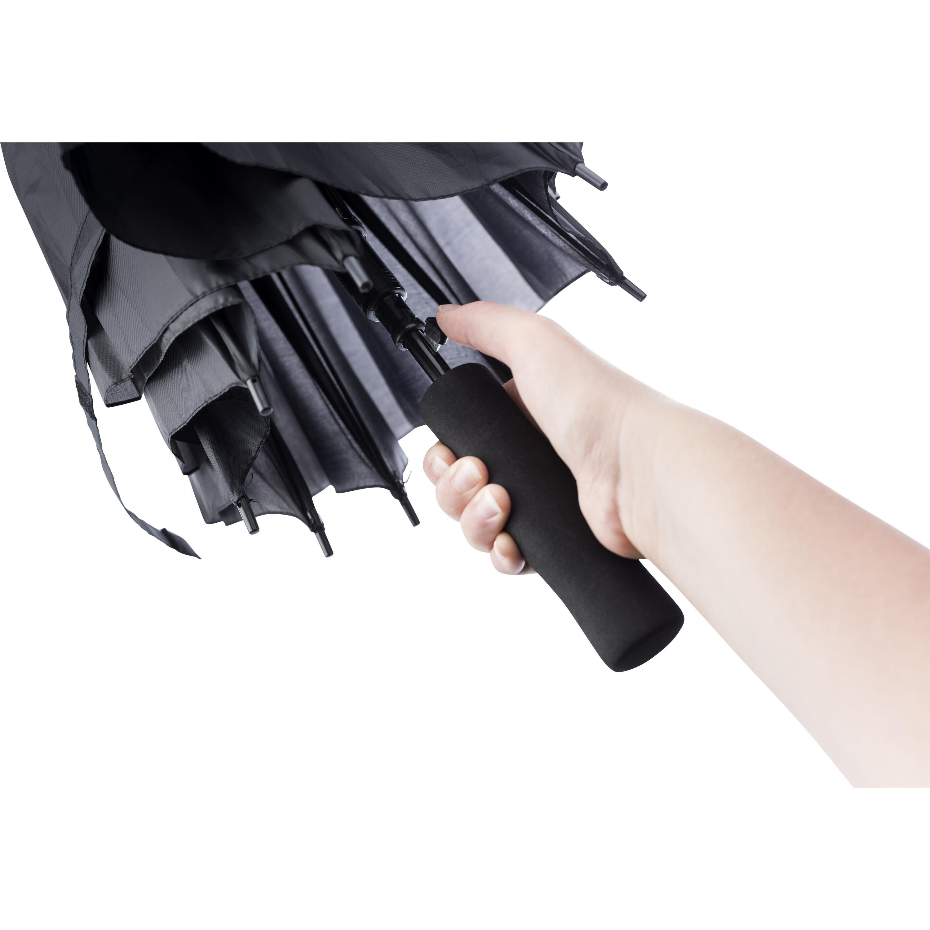 Automatik-Regenschirm aus Polyester Rachel - schwarz-848