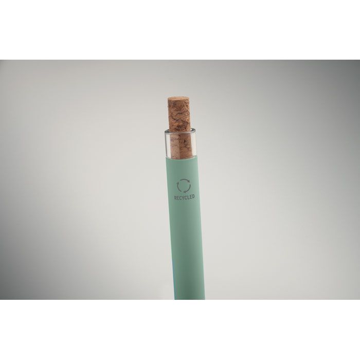Druckkugelschreiber recy. Alu BERGAMO + - mintgrün-239