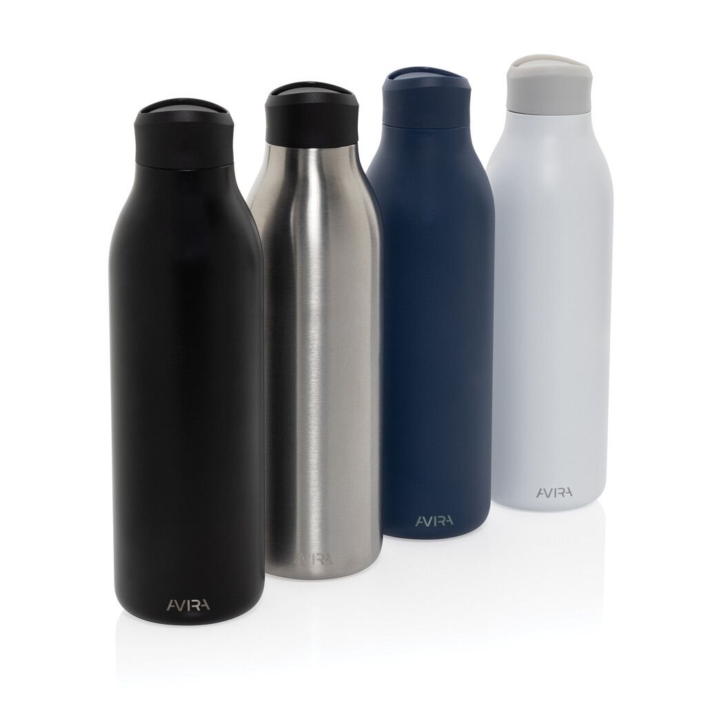 Avira Alok 360 Klick-Wasserflasche aus RCS rec. Stahl, 600ml - schwarz-946