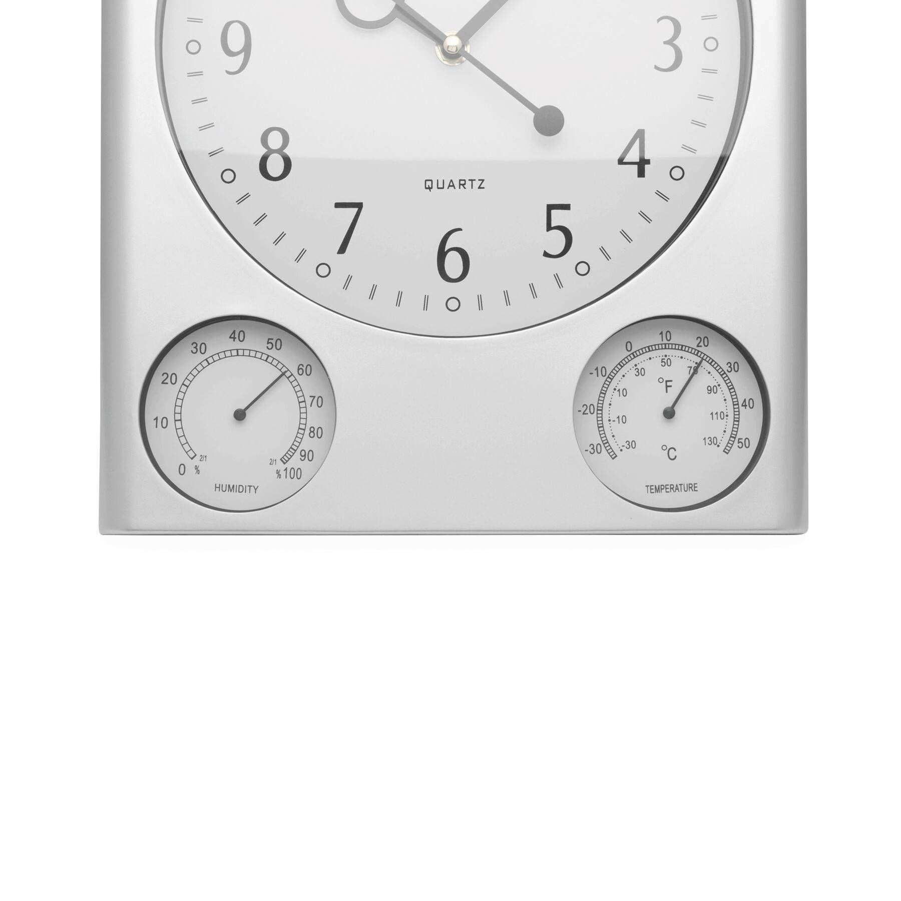 Rechteckige Wanduhr SATURN - silber-582