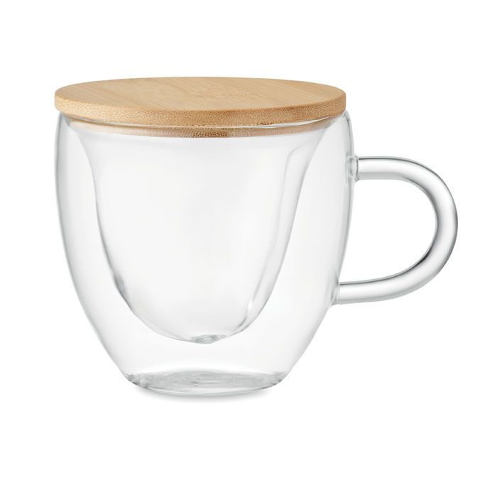 Doppelwandiges Borosilikatglas CORAMUG - transparent-566