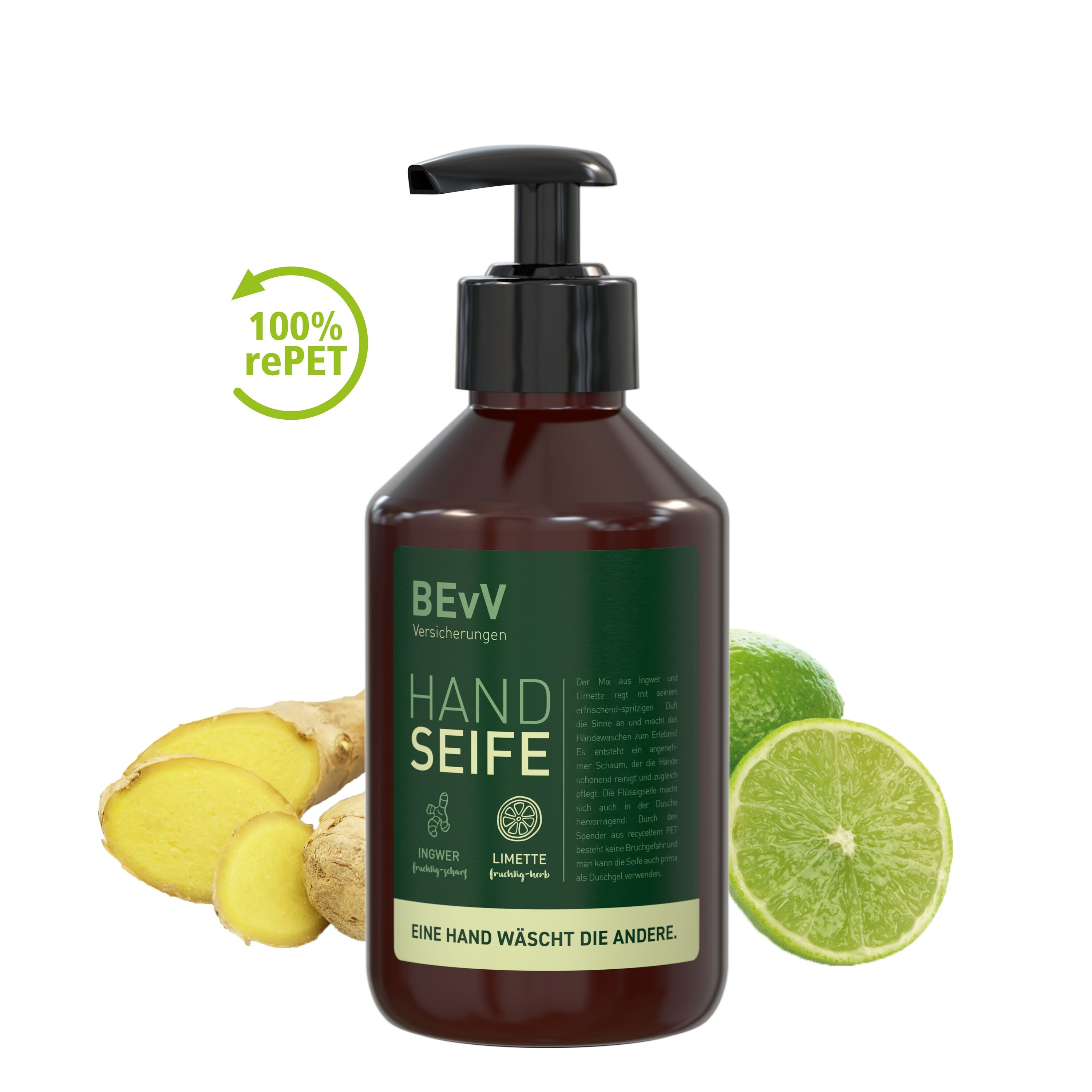 250 ml Spender Flüssigseife Ingwer-Limette Body Label-743