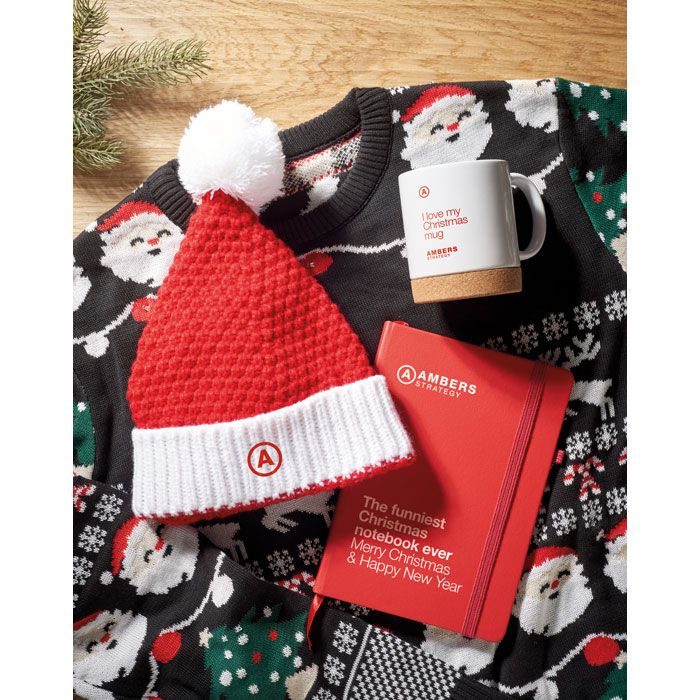 Weihnachtliche Strickmütze AURIGA - rot-214