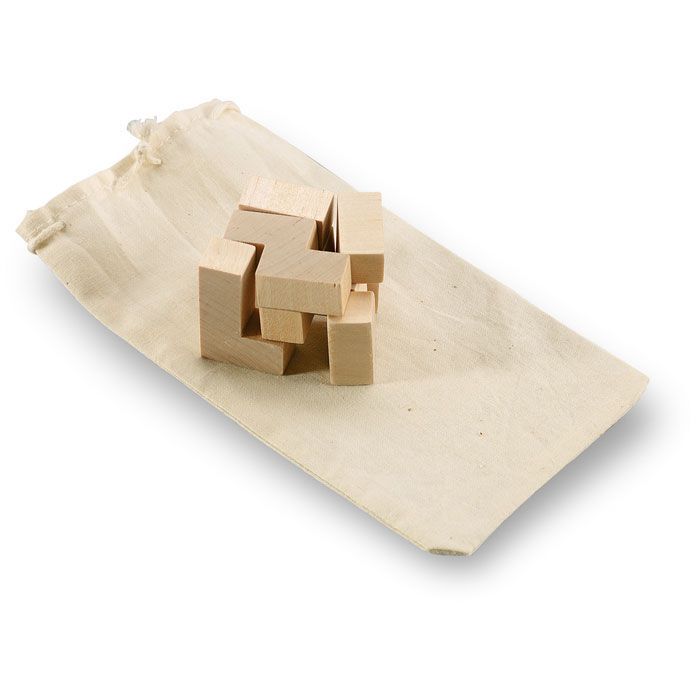 Holzpuzzle im Baumwollbeutel TRIKESNATS - holz-654