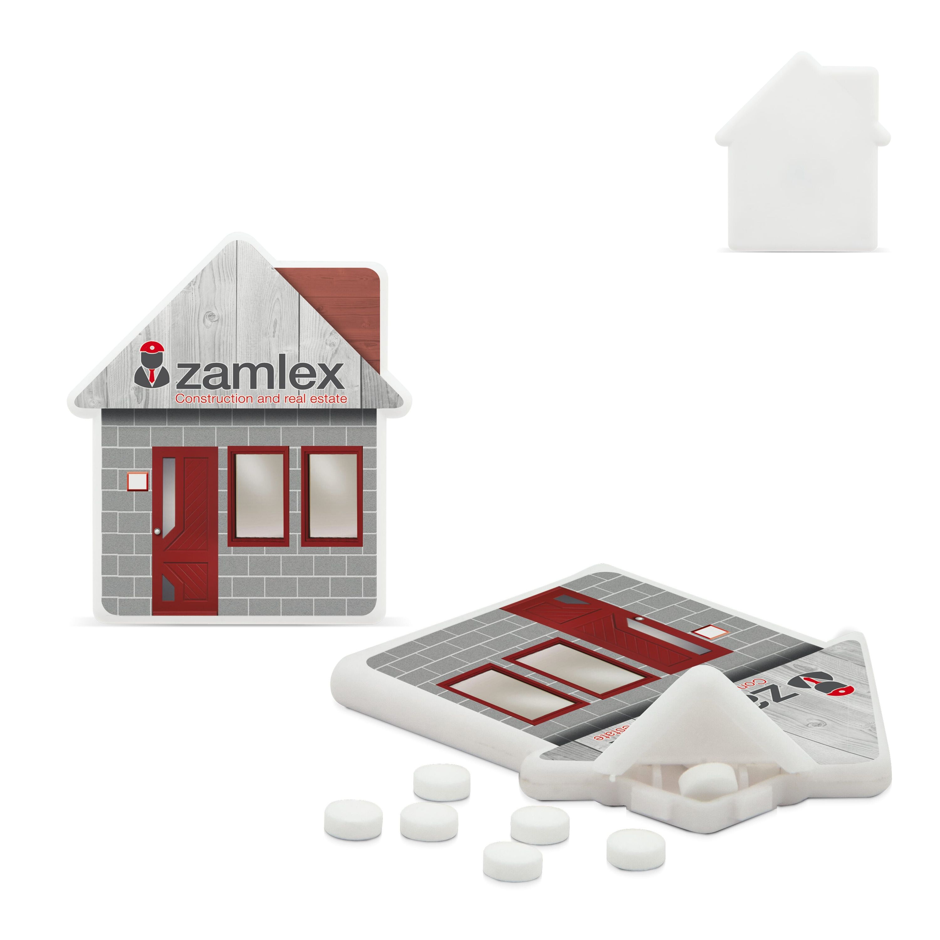 Pfefferminzdose Haus - weiss-954