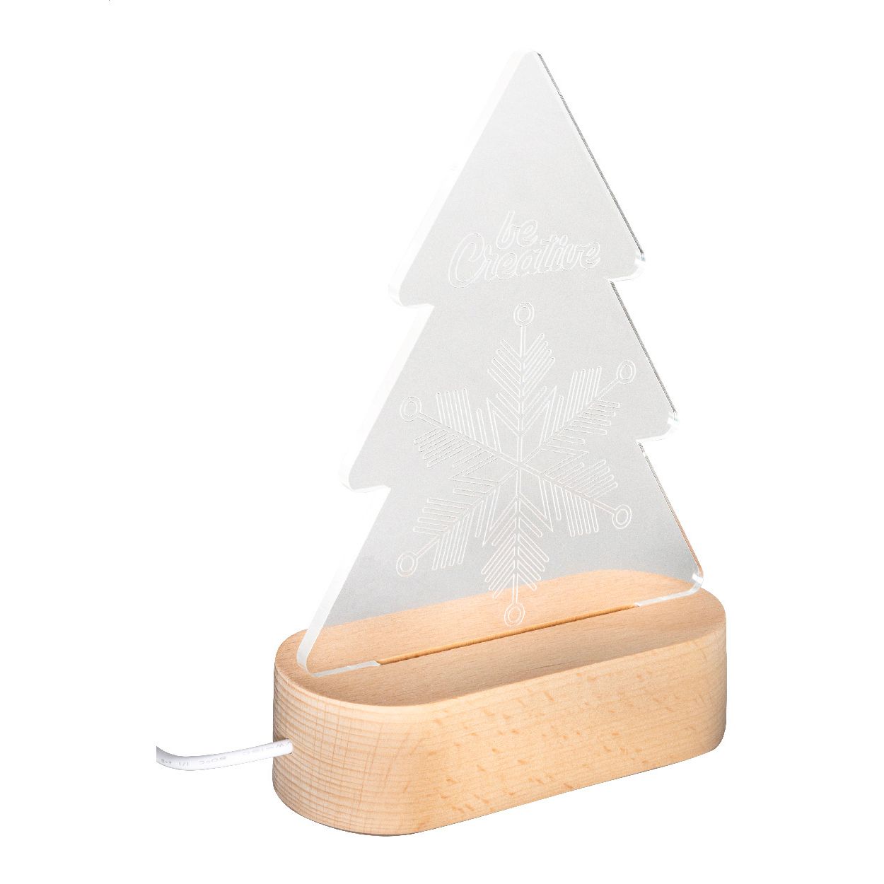 Woodify Xmas Weihnachtsbaum LED-Lichttrophäe - transparent - natur-153