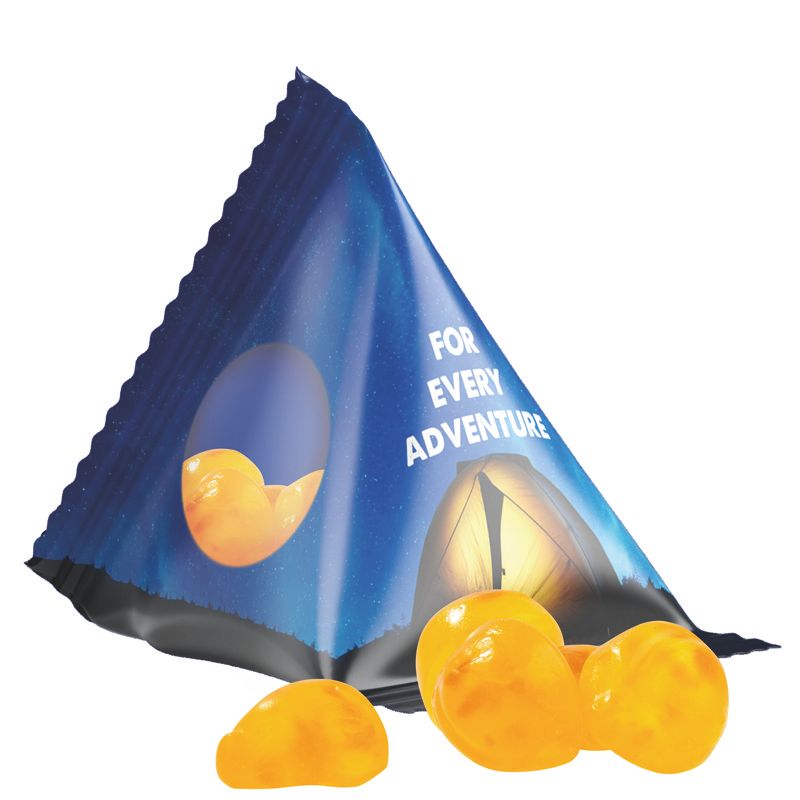 Fruchtgummi Tetraeder, Folie transparent, Trolli Vitamin Fruchtgummi-119