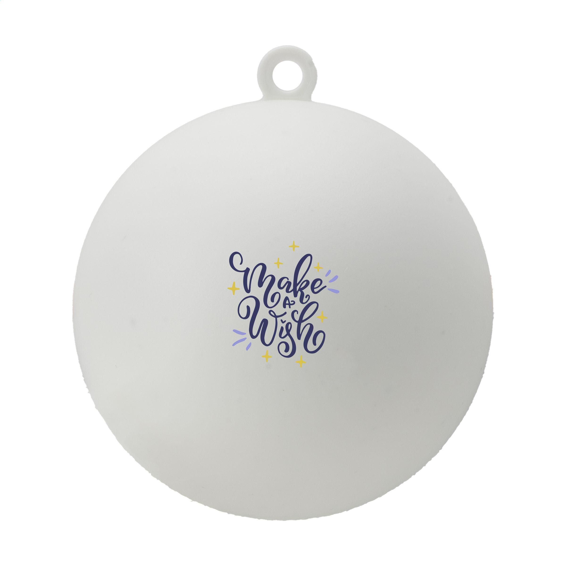 Weihnachtskugel Ø 7 cm Recycled PP - Made in Europe - weiß-582