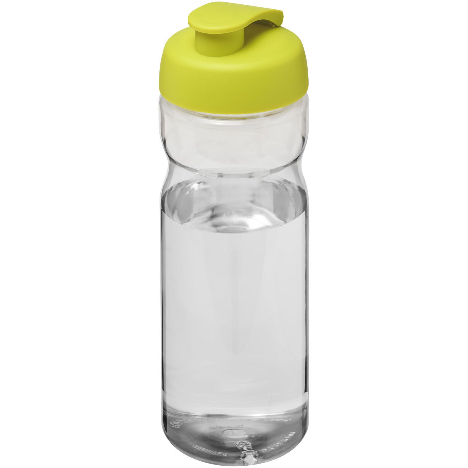 H2O Active Base 650 ml Sportflasche mit Klappdeckel - transparent -  limone-217