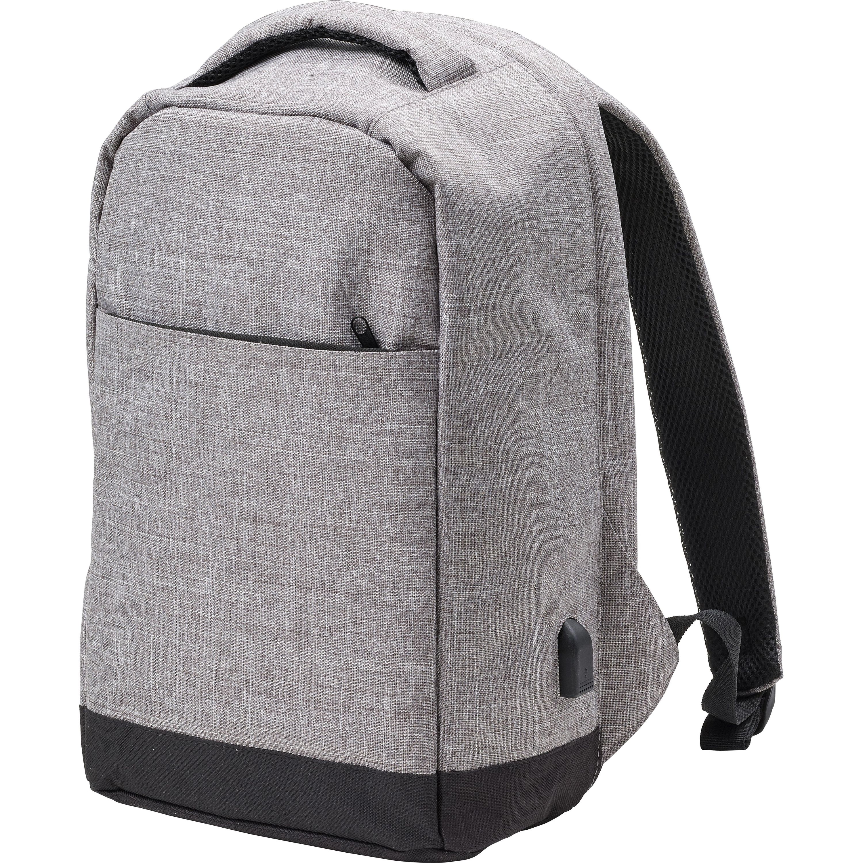 Diebstahlsicherer Rucksack aus Polyester Cruz - hellgrau-811