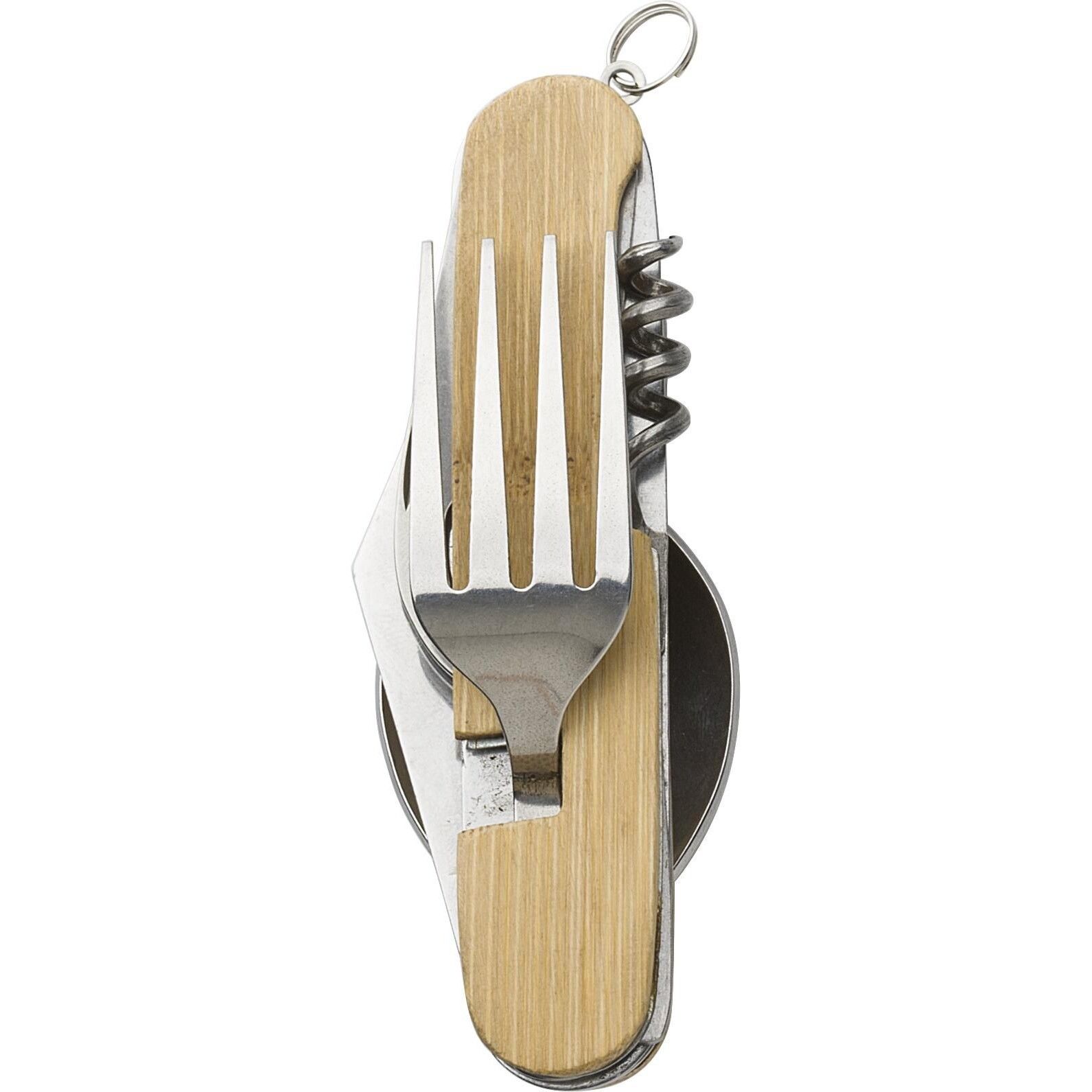 Bambus-Multifunktionsbesteck-Set Ainsley - braun-70