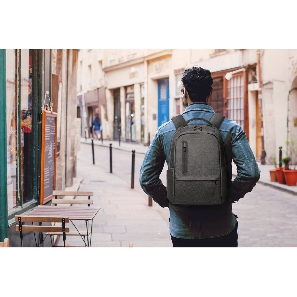 RE-BOSTON Wasserdicht Laptop-Rucksack aus recyceltem Nylon in 2 Farben - blau-187