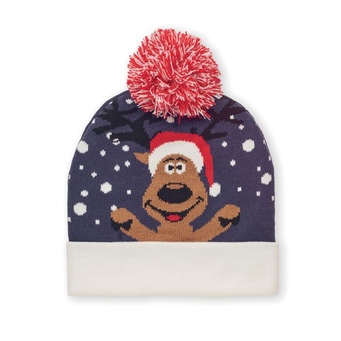 Weihnachtliche Strickmütze SHIMAS HAT - blau-870