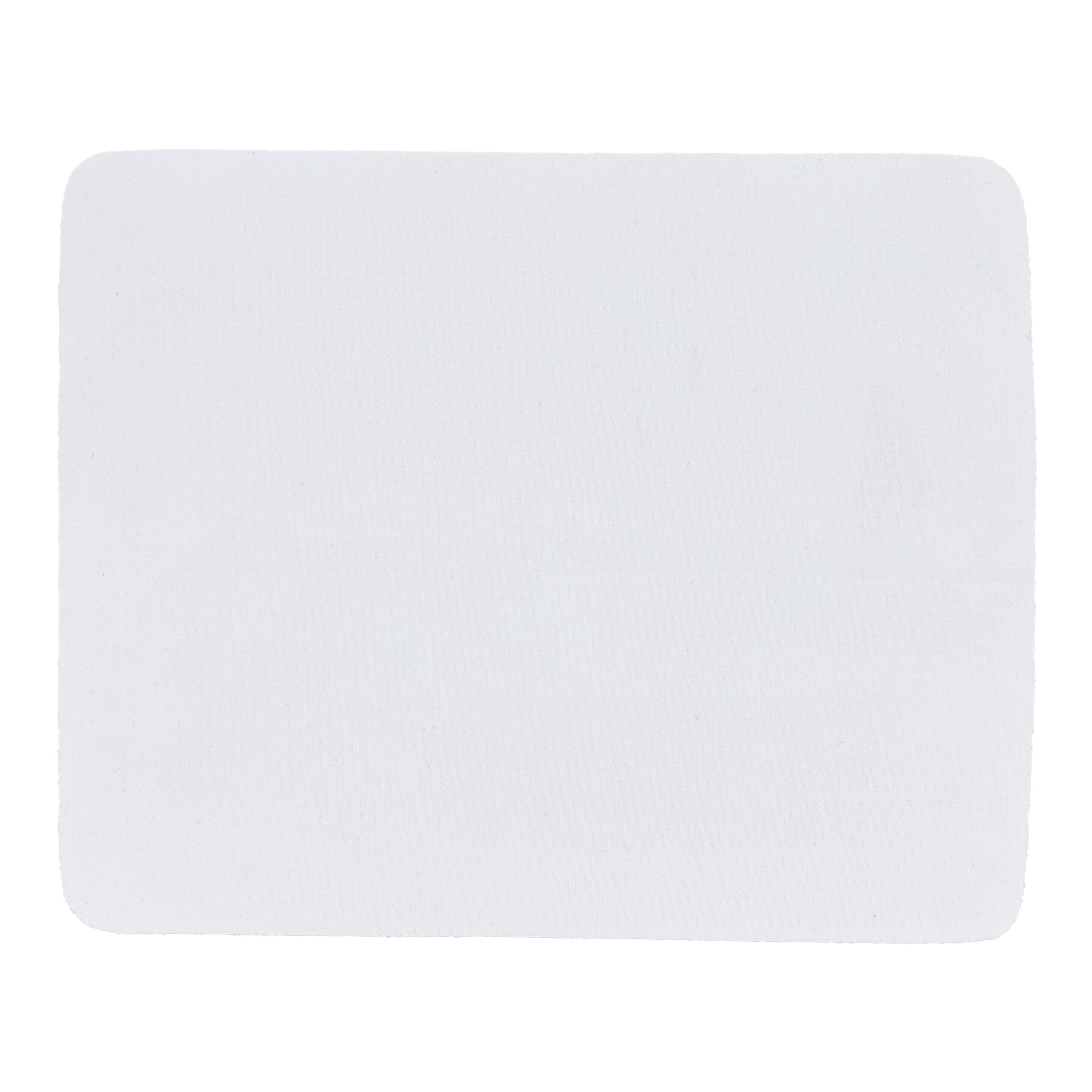 Mikrofaser-Mauspad mit Silikonpunkten 18 x 22 cm (325 g/m²) Sublimationsdruck - weiss-683
