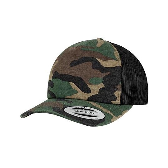 Camo Trucker Cap - wood camo - black-742