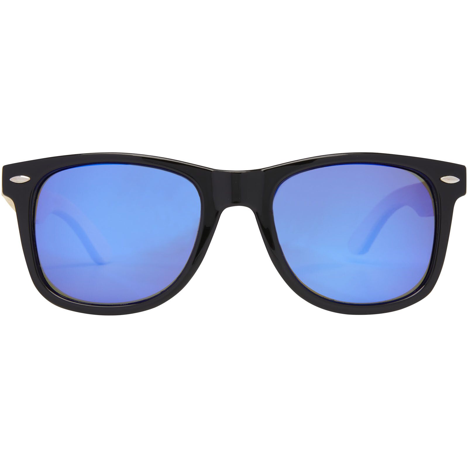Taiyō verspiegelte polarisierte Sonnenbrille aus rPET/Bambus in Geschenkbox - holz-482