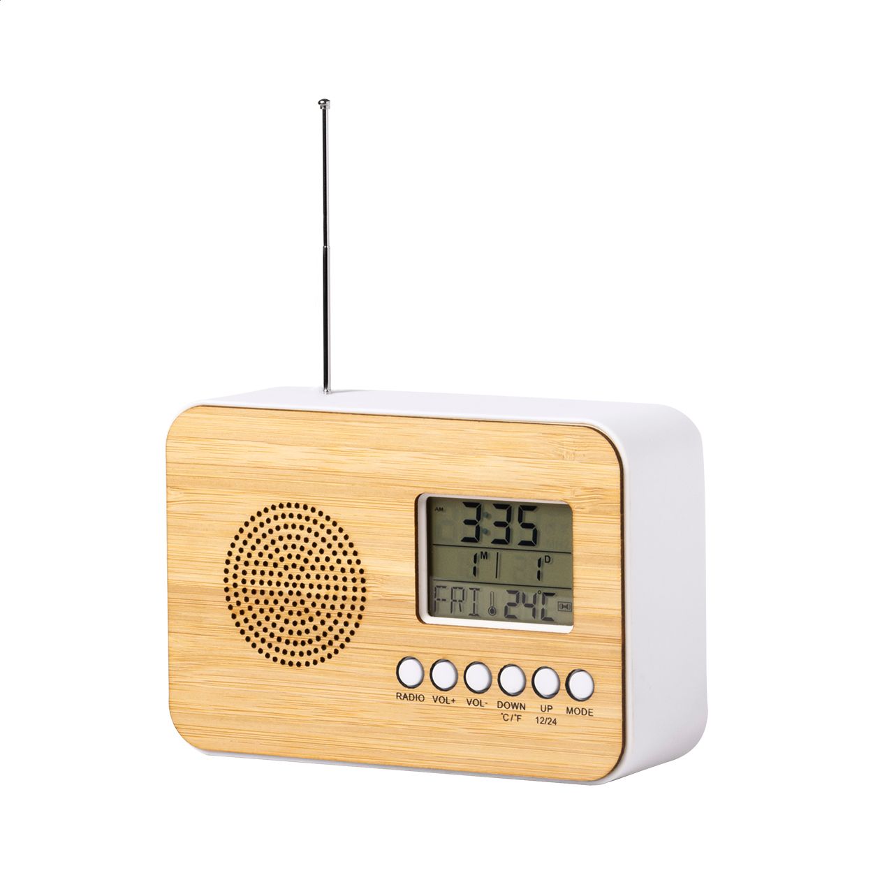 Radio-Tischuhr Tulax - natur-645