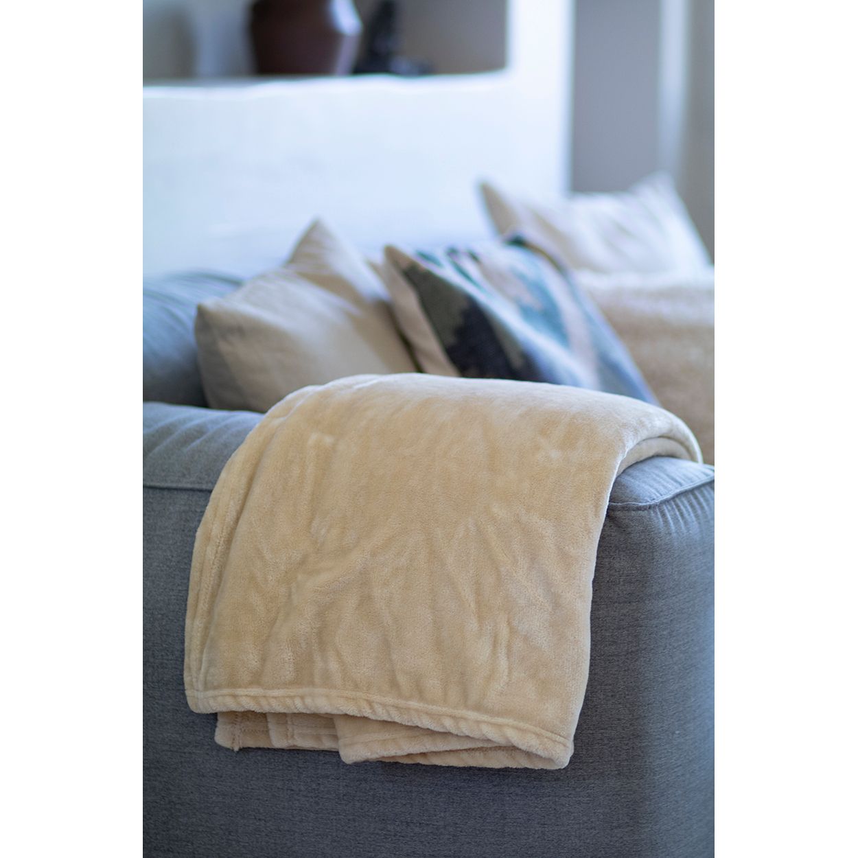 Flannel-Decke Espoo - beige-627