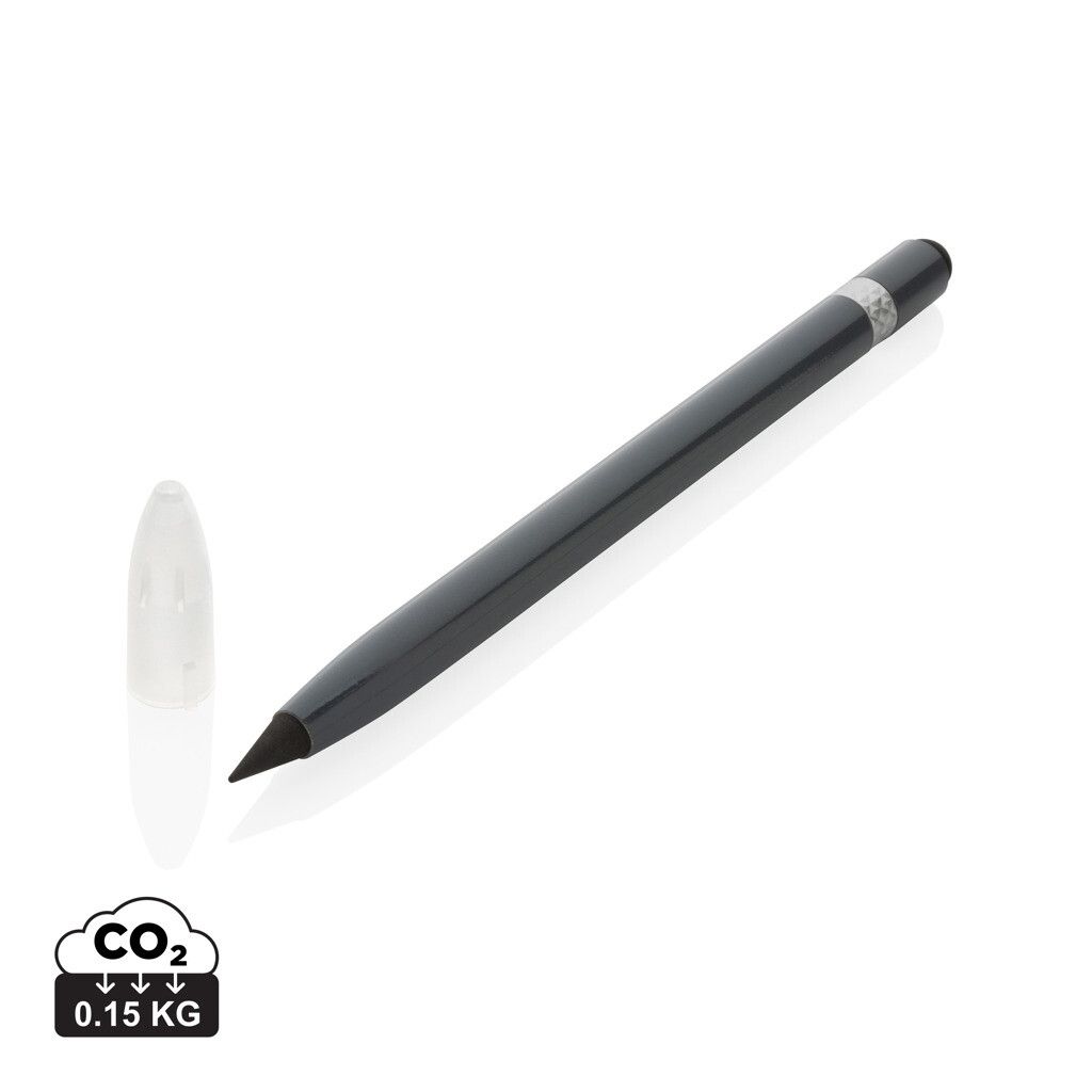 Tintenloser Stift aus Aluminium mit Radiergummi - grau-66