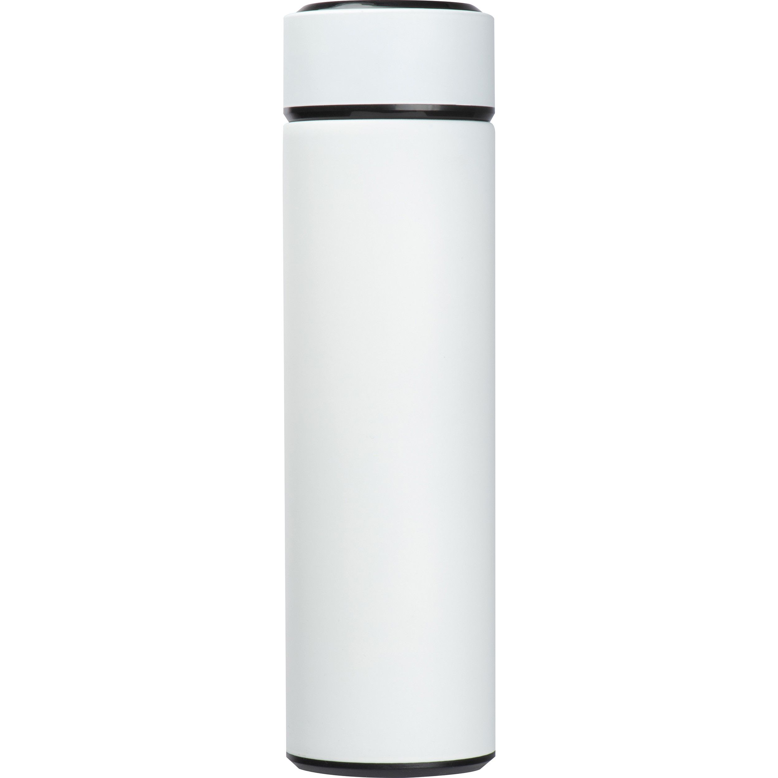 Edelstahlflasche mit LED Temperaturanzeige, 450ml - weiß-396