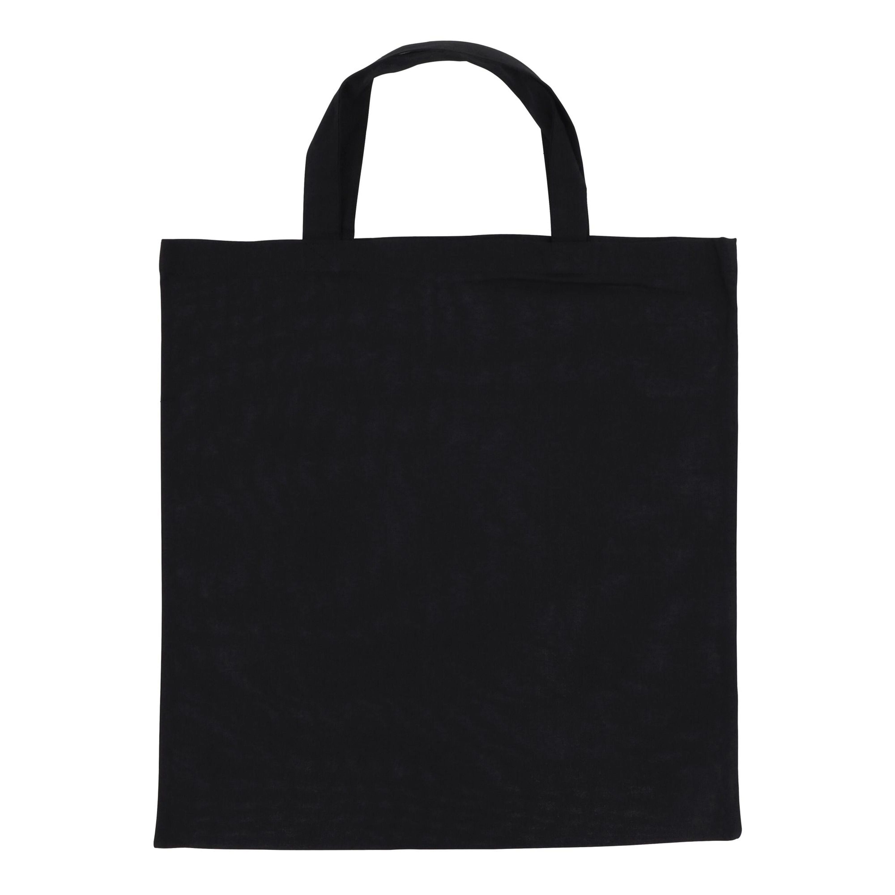 Einkaufstasche OEKO-TEX® 140g/m² 38x42 cm kurze Henkel - schwarz-102