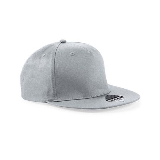 5 Panel Snapback Rapper Cap - light grey-347