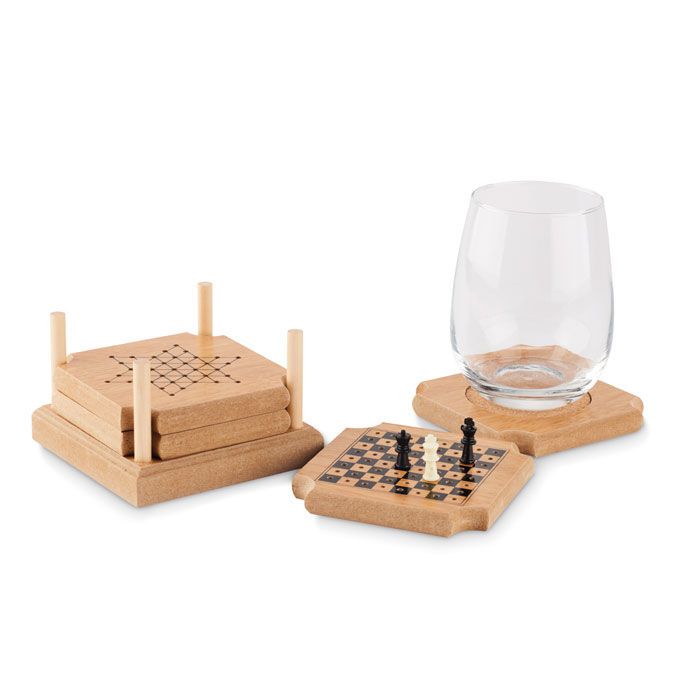 Untersetzer-Set mit Spielen COASTGAME - holz-989