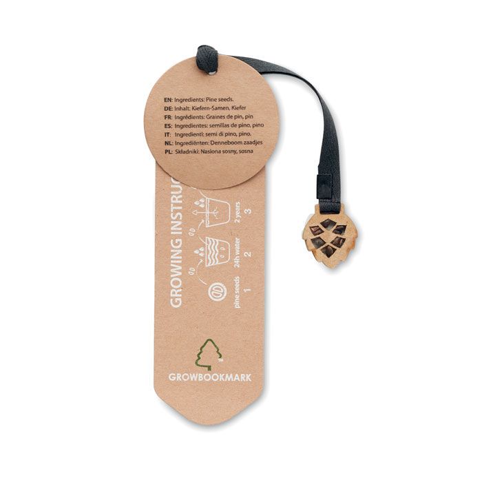 Lesezeichen Kiefersamen GROWBOOKMARK™ - beige-567