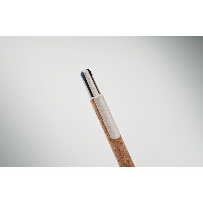 4-Farb-Kugelschreiber Kork ARBOCHO - beige-44