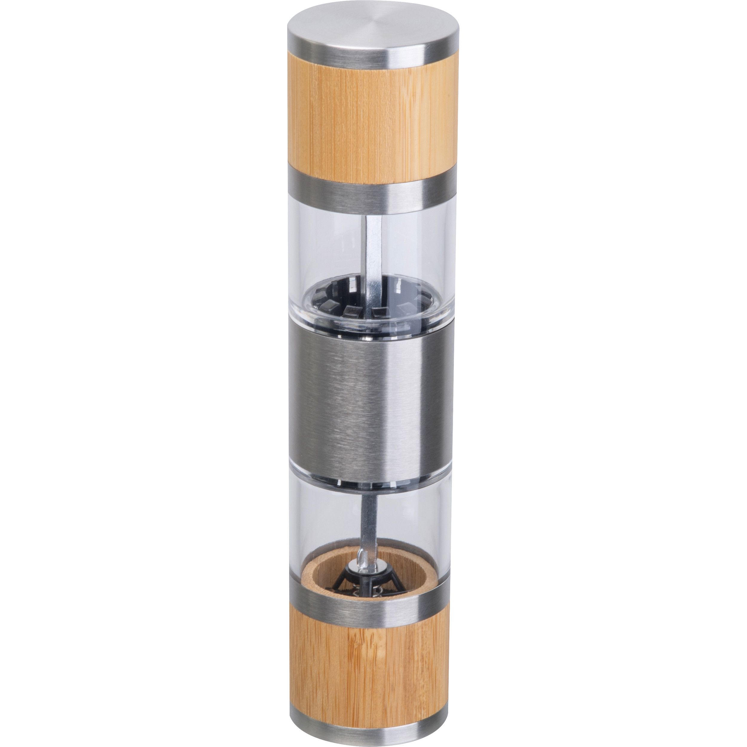 Salz- & Pfeffermühle aus Edelstahl und Bambus BEATA - beige-113