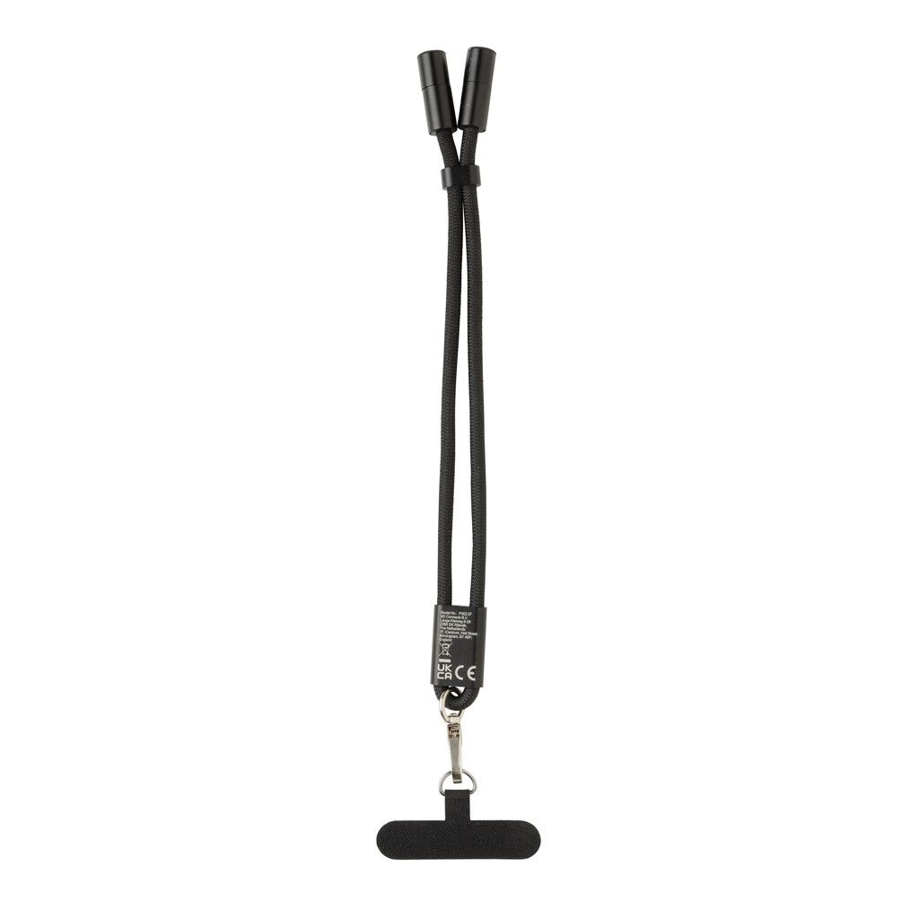 LoopAmp 60W Handgelenksband für Smartphones aus RCS rPET - schwarz-502