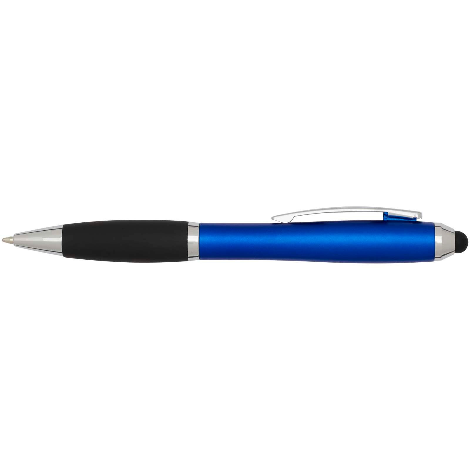 Nash RCS Stylus Kugelschreiber aus recyceltem Kunststoff mit farbigem Schaft und schwarzem Griff (blaue Tinte) - royalblau-158
