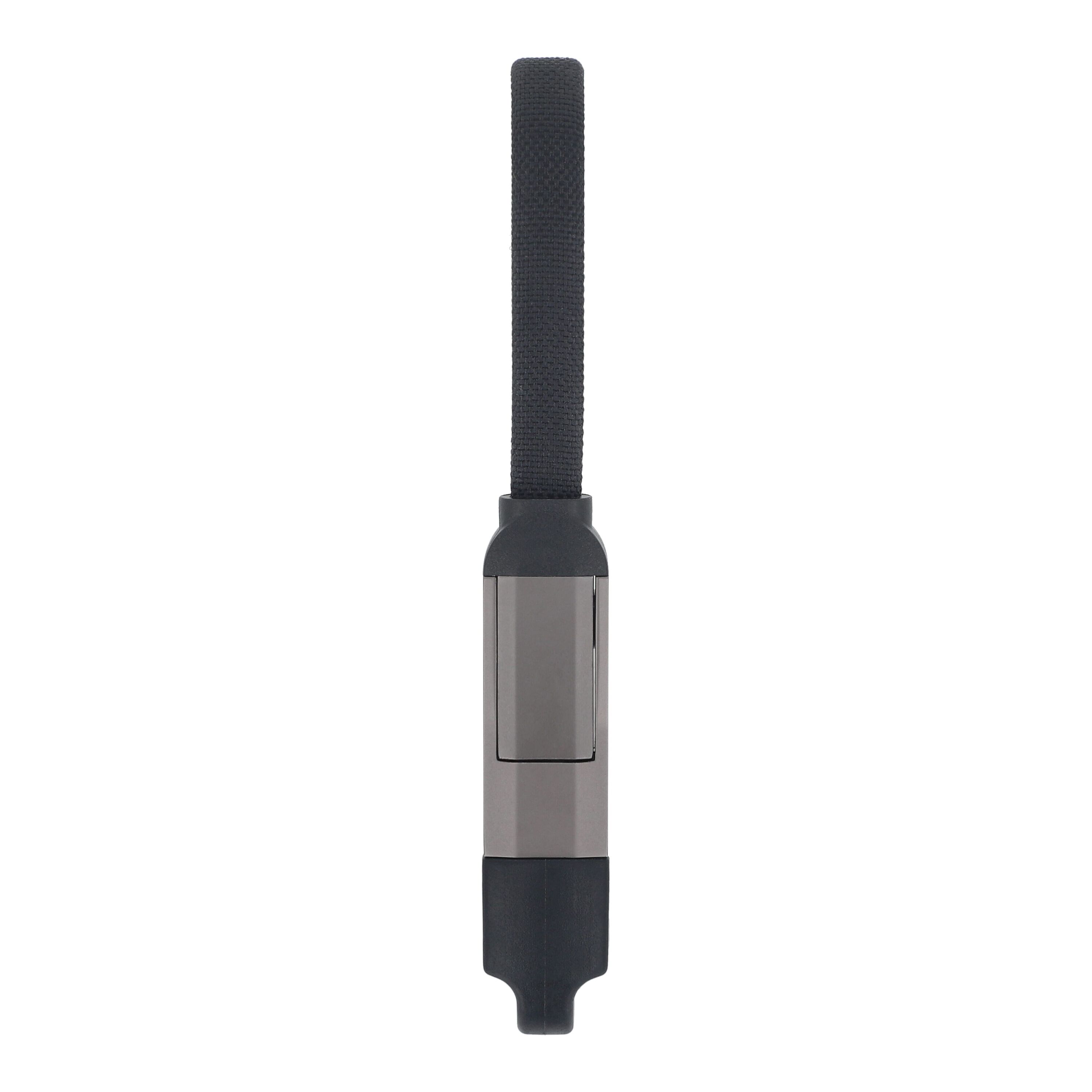 Multifunktionales 4-in-1 Kabel Schlüsselanhänger Größe 60 W - schwarz-195
