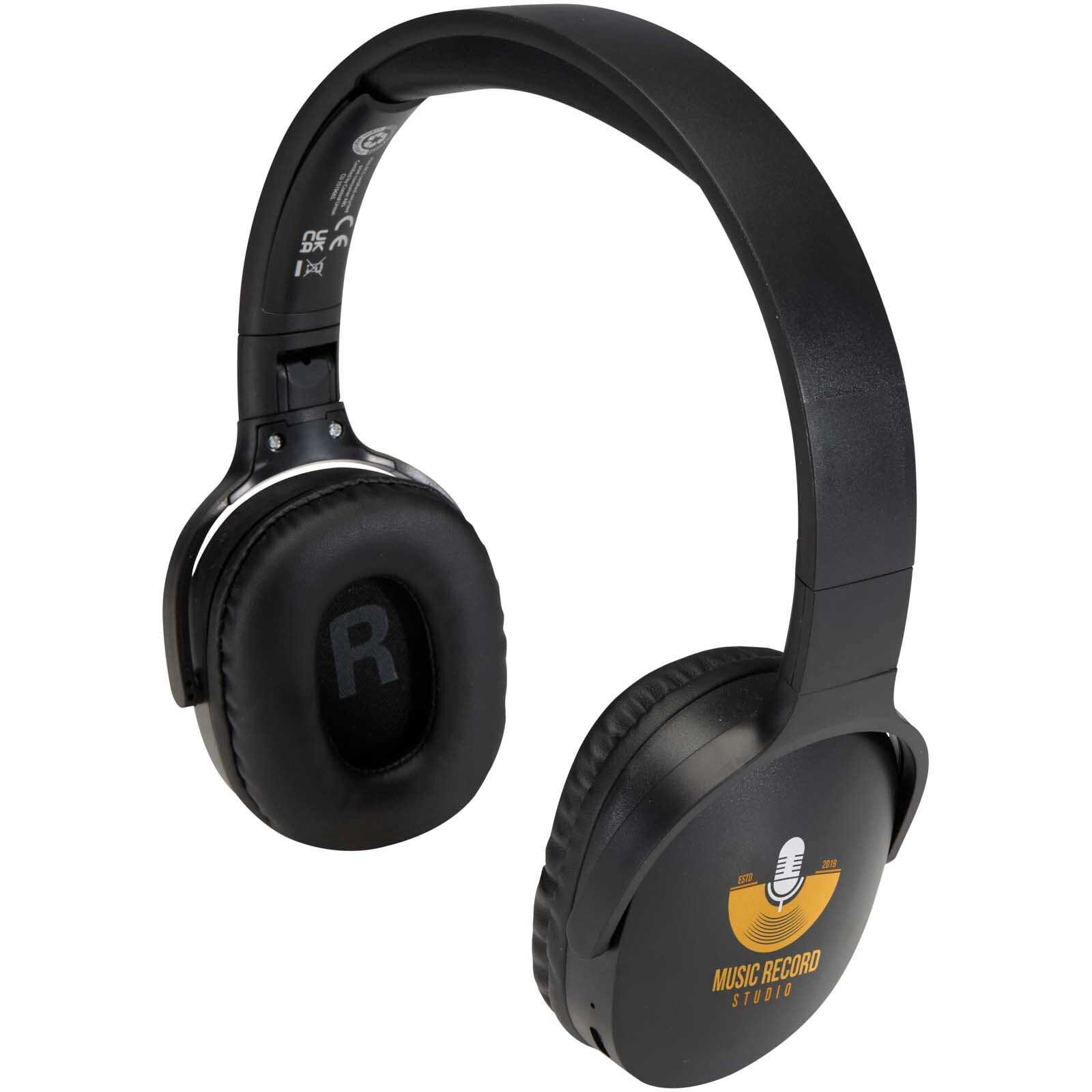 Ancha Over-Ear Wireless Bluetooth Headset aus recyceltem Kunststoff - schwarz-103