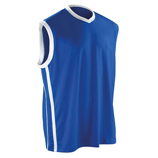 Men´s Basketball Quick Dry Top - royal - white-692