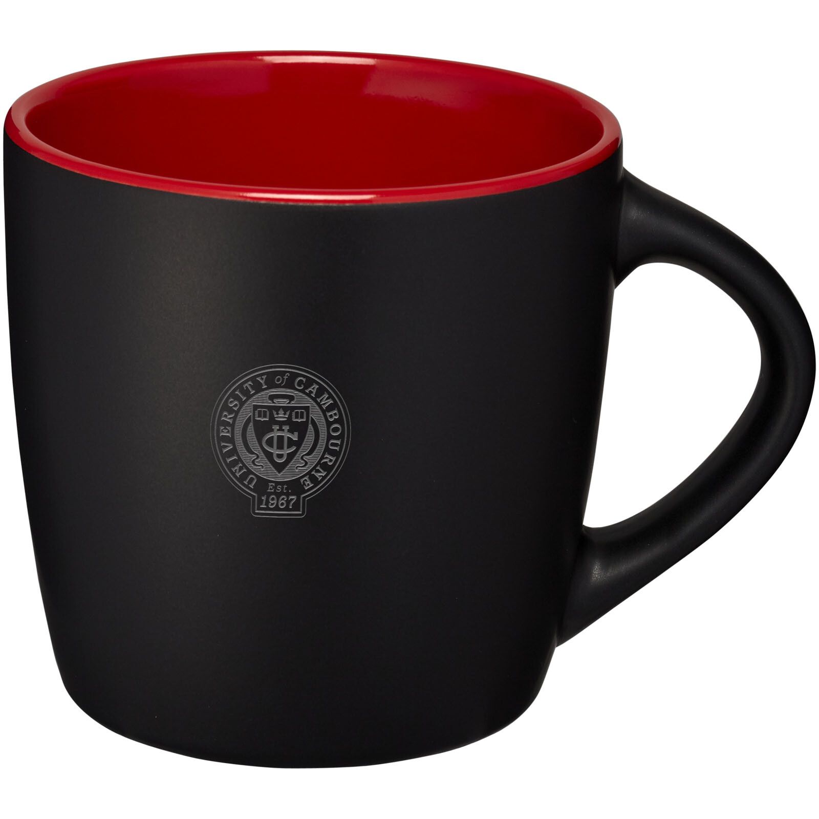 Riviera 340 ml Keramikbecher - schwarz -  rot-776